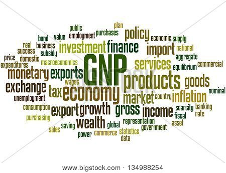 Gnp - Gross National Product, Word Cloud Concept 3