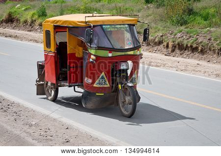 Auto Rickshaw In Urubamba, Peru