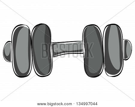 Metal weight concept represented by heavy object icon over flat and isolated background