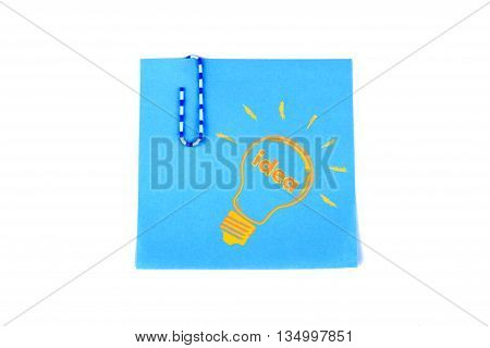 sticker with icon ideas on a white background close up
