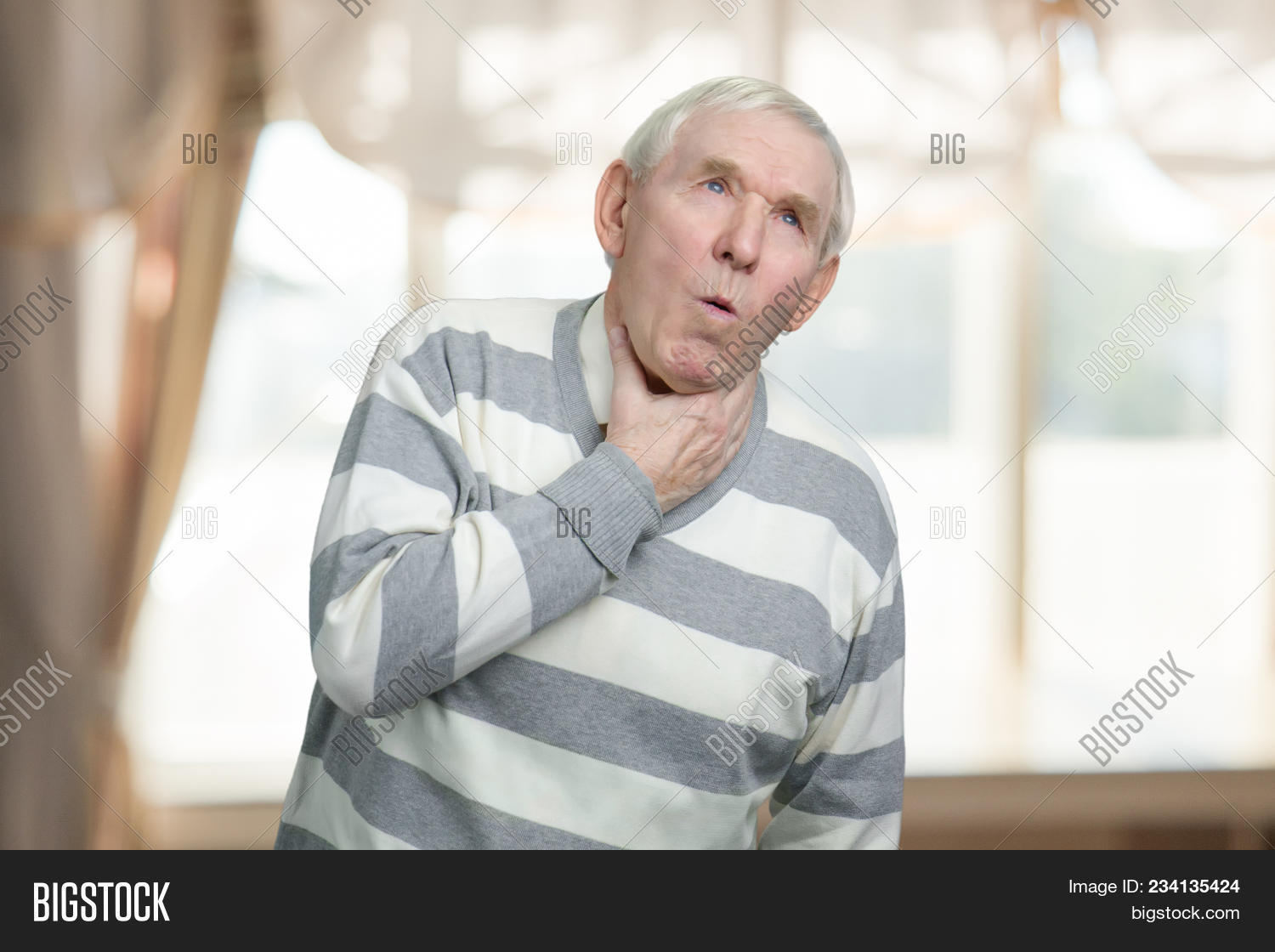 Senior Man Coughing. Image & Photo (Free Trial) Bigstock