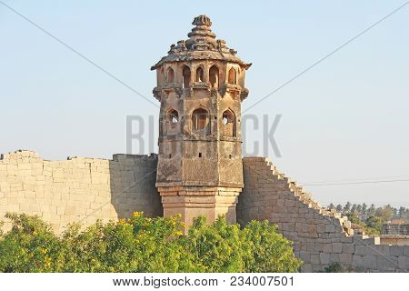 Watch Tower Of Zanana Enclosure At Hampi - A Unesco World Heritage Site Located In Karnataka, India.