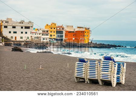 Colour Houses Of Punta Brava In Puerto De La Cruz, Tenerife Island, Spain