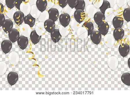 Black Friday, Big Sale, Black Air Balloon, Creative Template On Flat Design