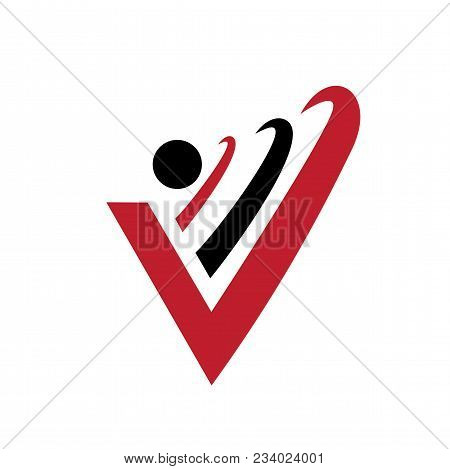 Creative People Icon Letter V Logo Graphic Resources Graphic Resources