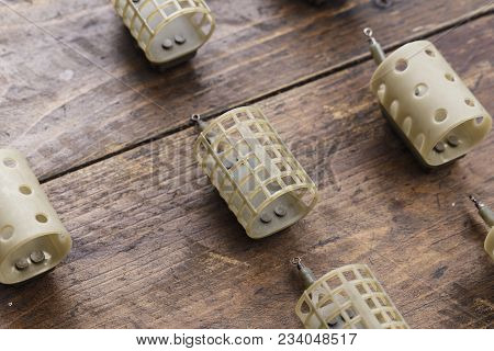 Fishing Feeder. Feeding Troughs For Fishing. Top View