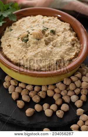 Hummus, Dip Of Spread, Everyday Meals In Israel Made From Chickpeas And Ingredients That, Following 