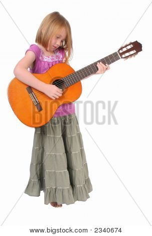Jong meisje met gitaar