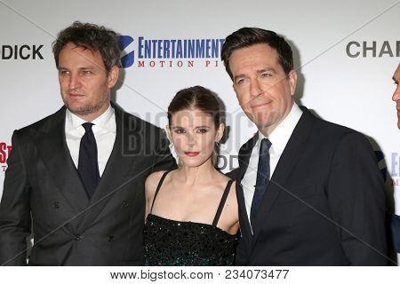 LOS ANGELES - MAR 28:  Jason Clarke, Kate Mara, Ed Helms at the 