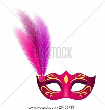 Carnival Mask Icon. Realistic Illustration Of Carnival Mask Vector Icon For Web