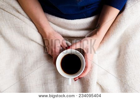 Keep Hands A Cup Of Coffee, Top View