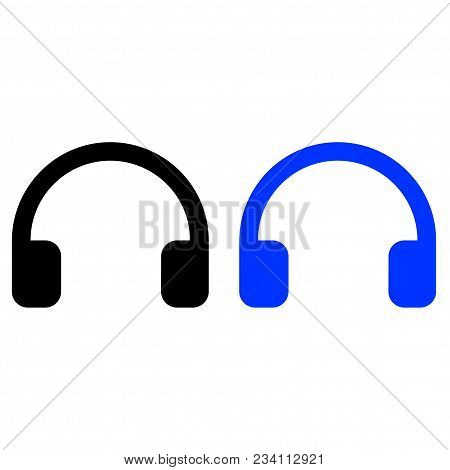 Vector Headphones Icon. Vector Illustration. Web Icon