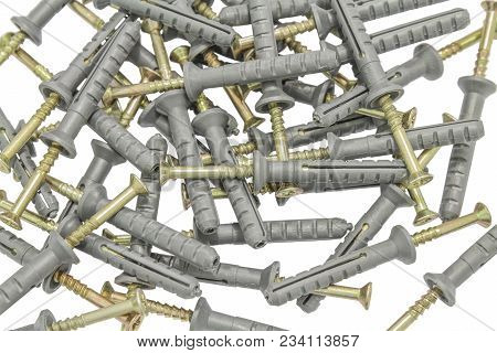 Construction Loose Dowels Isolated On White Background