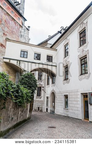 Schwaz, Austria - August 8, 2017:  View Of The Picturesque Town Of Schwaz In  Austrian State Of Tyro