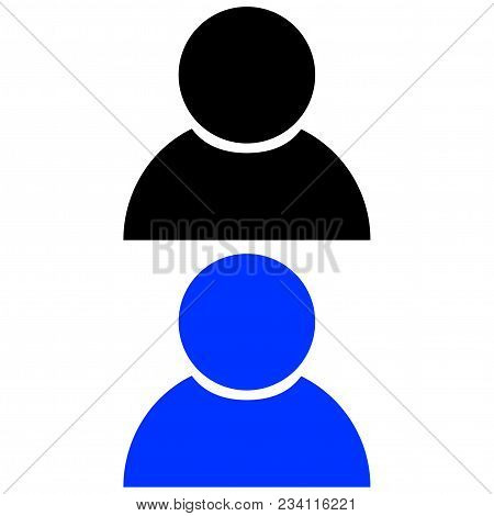 User Icon In Trendy Flat Style Isolated On Grey Background.