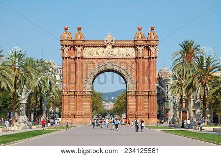The Triumphal Arch (arc De Triomf Or Arco De Triunfo) Was Built As The Main Access Gate For The 1888