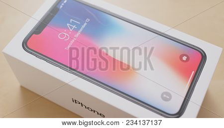 Hong Kong, Hong Kong, 01 March 2018:- Open the box of iphoneX 