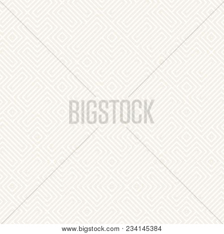 Vector Seamless Lattice Pattern. Modern Stylish Subtle Texture With Monochrome Trellis. Repeating Ge