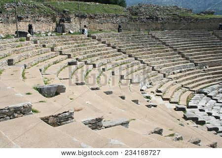Northern Greece - July 25: A Historic Theater From First Century Philippi July 25, 2017. The Theater