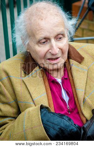 Aldermaston, United Kingdom, 1st April 2018:- Walter Wolfgang Aged 94 Outside The Main Gate Of The A
