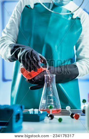 Cryonics. Scientist Working With Biological Samples