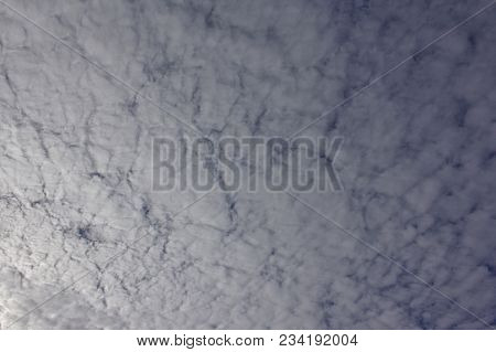 Evening Sky With Light Cirrus Clouds At Sunset