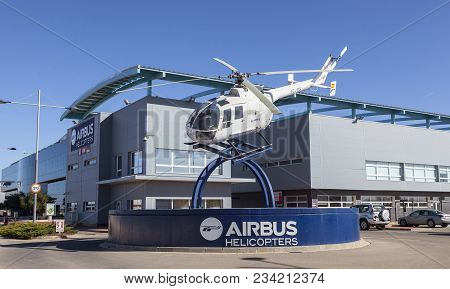 Albacete, Spain - November 13 2017: Leading Manufacturer Of Helicopters Airbus Helicopters Is Prepar