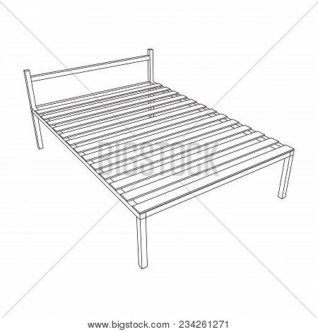 Base Orthopedic Bed Wireframe Low Poly Mesh Vector Illustration.