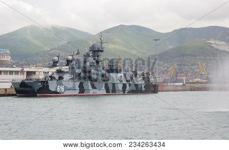 Novorossiysk, Russia, May 10, 2015: Small Rocket Ship On An Air Pillow 