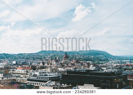Beautiful Cityscape And Building Of Paliament In Budapest, Hungary