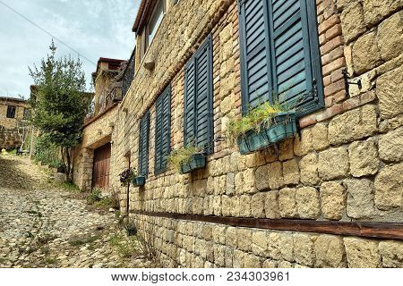 Famous Stone Homes In Yesilyurt Village, Canakkale, Turkey