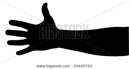 รูปเงาดำของมือ