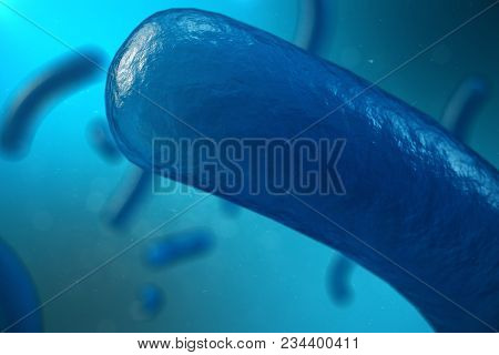 3d Illustration Pathogenic Viruses Causing Infection In Host Organism. Viral Disease Epidemic. Virus