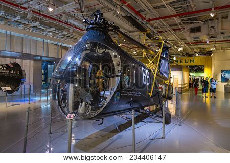 New York, Nyc, Usa- August 30, 2017: Interiors Of The Uss Intrepid, Essex-class Aircraft Carriers, A