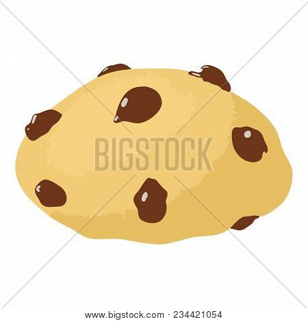 Biscuit With Drop Icon. Isometric Illustration Of Biscuit With Drop Vector Icon For Web