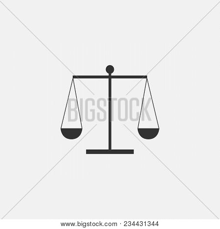 Weigher Symbol Icon For Web In Trendy Flat Style Isolated On Grey Background