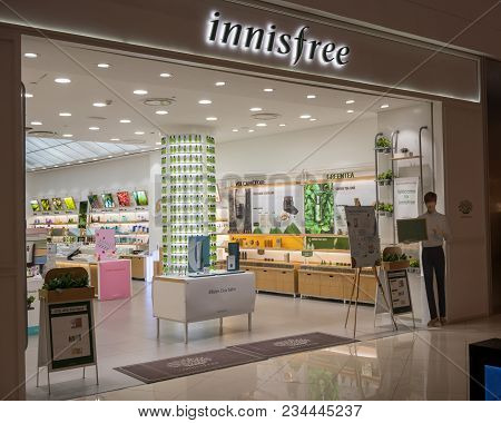Innisfree At Mega Bangna, Bangkok, Thailand, Mar 19, 2018 : Naturalism Oriented Skincare And Cosmeti