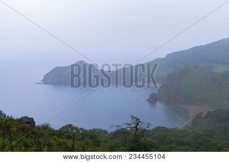 The Far Eastern Landscape Of The Picturesque Bay Of Putyatin Island.