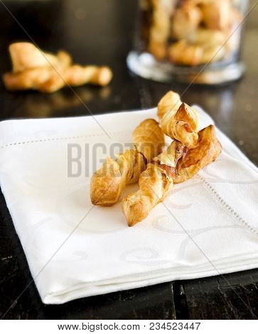 Delicious Breadsticks Handmade With Speck And Sesame Sedds