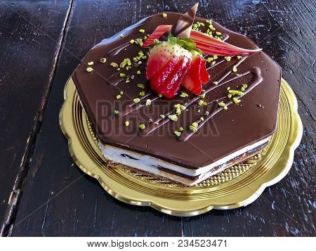 Delicious Chcocolate Cakes Covered With Sugar Icing