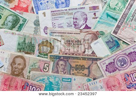 Different banknotes