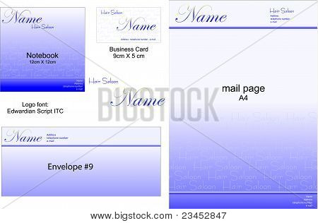 Vector template - Hair Saloon