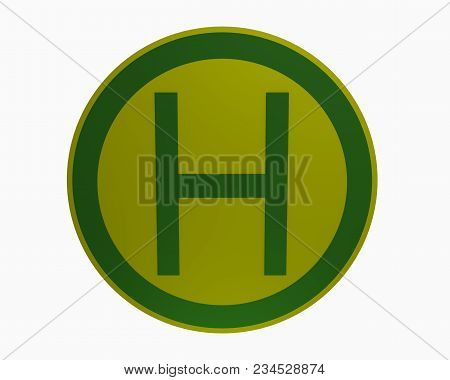German Road Sign: Bus Stop. 3d Rendering