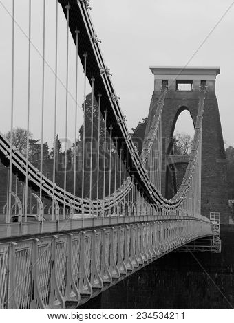 Suspension Bridge Over The River Avon Showing Design And Construction.