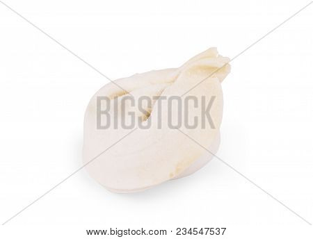 Dumplings Raw On A Round Board. Russian National Food. The Process Of Cooking Dumplings.