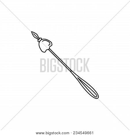 Spear Icon. Outline Spear Vector Icon For Web Design Isolated On White Background