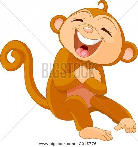 Cute drôle de singe peu hilarant