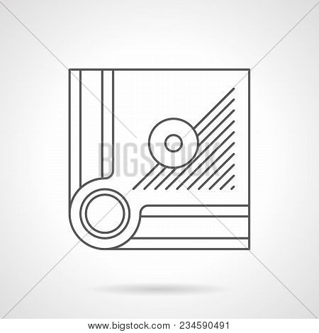 Symbol Of Corner Of Billiard Table With Ball Near Pocket. Pool And Snooker Games And Tournaments. Fl