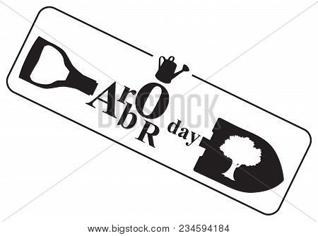 Symbol For April Holiday Arbor Day. Vector Illustration.