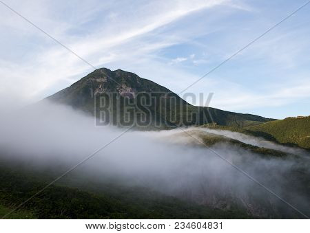Fog Rolls Over Mt. Rausu Late In The Day